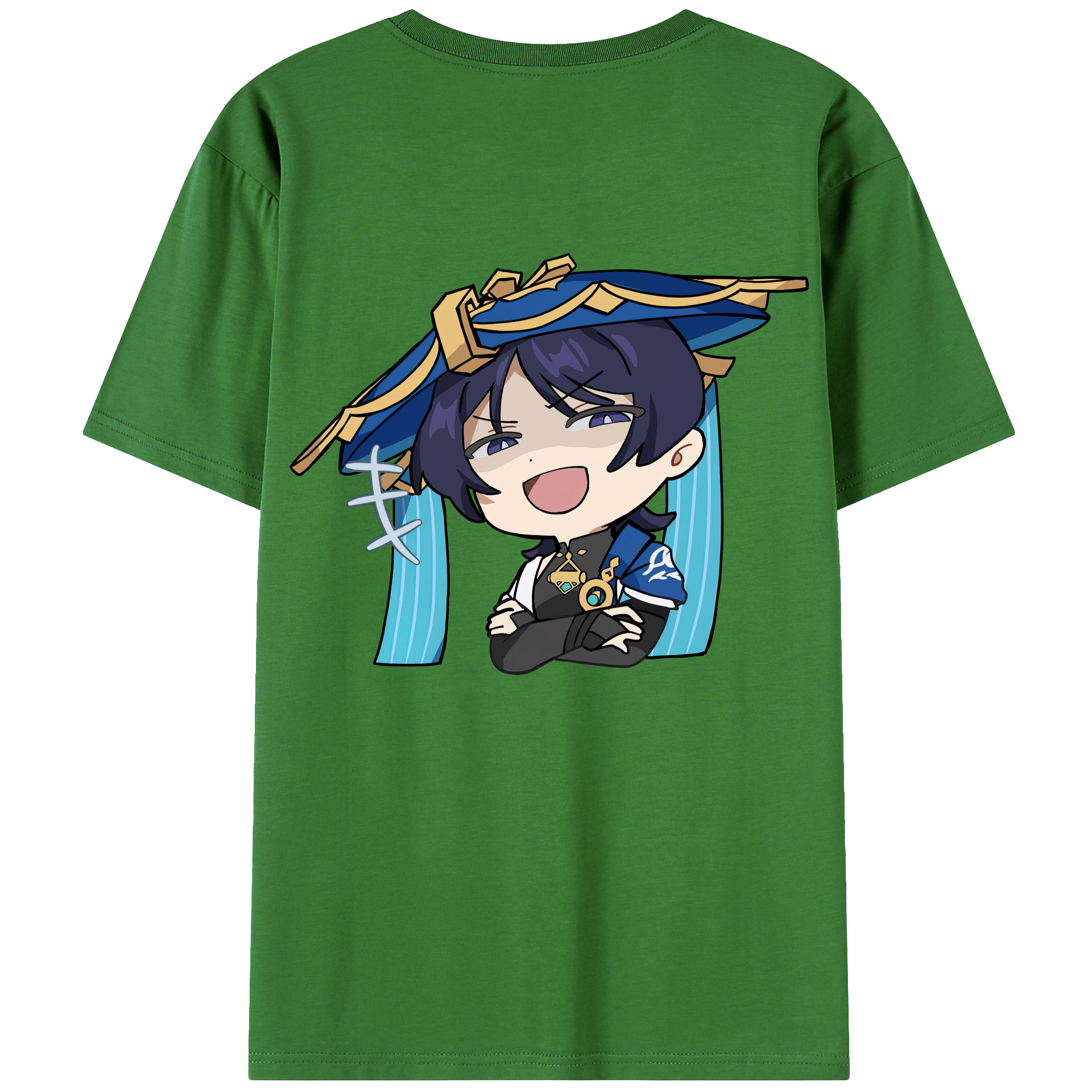 げんし神 さんペい genshin Sanpei レディース半袖Tシャツ(バックプリント)